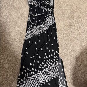 White House Black Market Black and White Maxi Dress